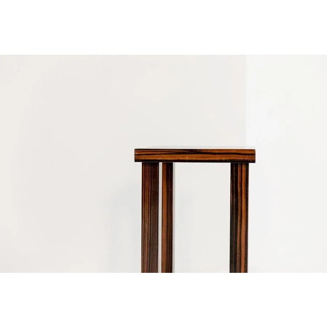 Wood and Brass Side Table by Jacques-E'mile Ruhlmann for Atelier J. E. Ruhlmann For Sale - Image 4 of 7