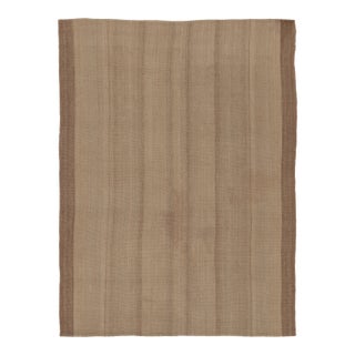 Rug & Kilim’s Contemporary Kilim With Tonal Stripes in Beige & Brown For Sale