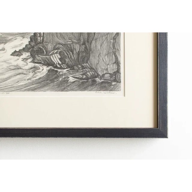 Antique Etching Limited Edition Original Signed by American Artist Adele Watson 1873 - 1947 Titled "Ogunquit Point 14/30" For Sale In Los Angeles - Image 6 of 8