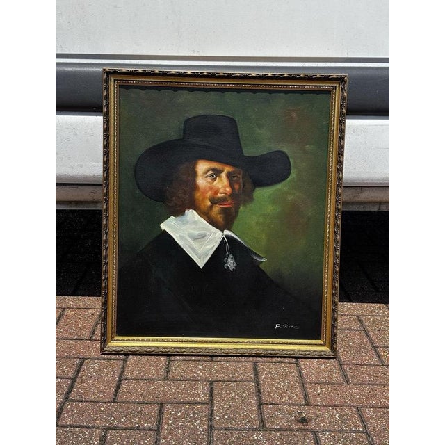F Rowe, Portrait of the Painter Hendrick Martensz, Paint, Framed For Sale - Image 5 of 11