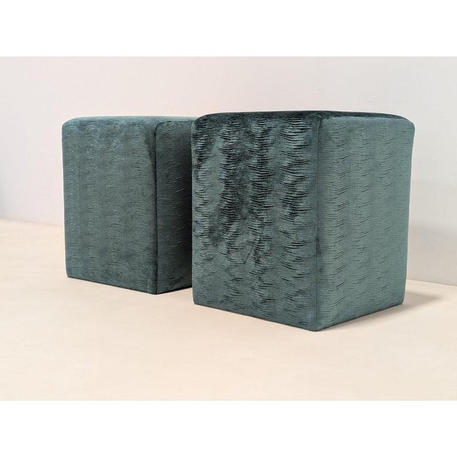 Velvet Ottomans from Sable Interiors, Set of 2 For Sale - Image 11 of 13