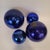 Late 19th Century Indigo Blue Spheres in Eglomisé Glass, France, 1930s, Set of 4 For Sale - Image 6 of 18