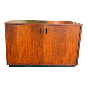 Mid Century Founders CDP Attributed Petite Walnut Cabinet
