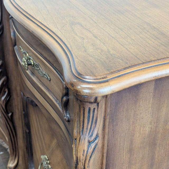 Brown Vintage French Provincial Sideboard For Sale - Image 8 of 10
