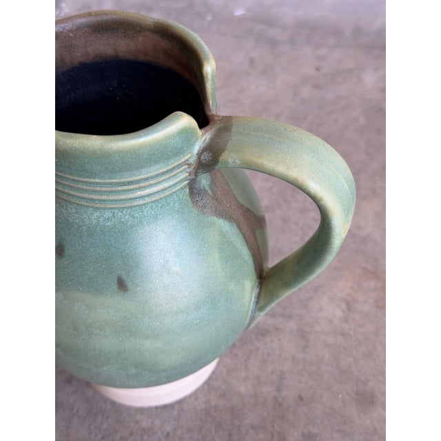 Vintage Mid-Century Modern Green Keramik Ceramic Pitcher Jar For Sale In Los Angeles - Image 6 of 10