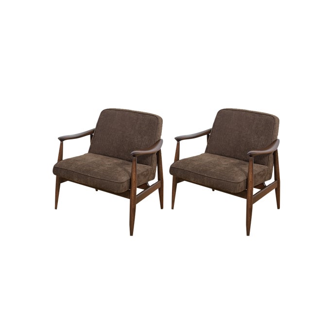Set of GFM-87 Armchairs by Juliusz Kedziorek for Gościcińskie Furniture, 1960s For Sale