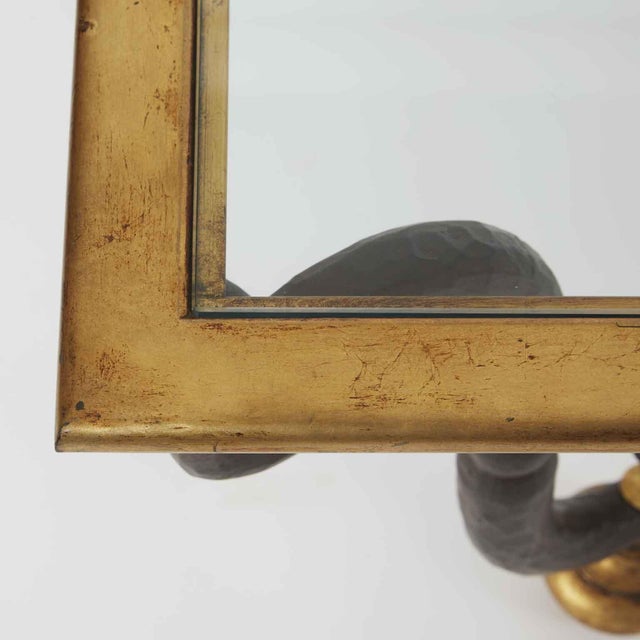Rectangular Crystal and Iron Coffee Table, 1980s For Sale - Image 3 of 9