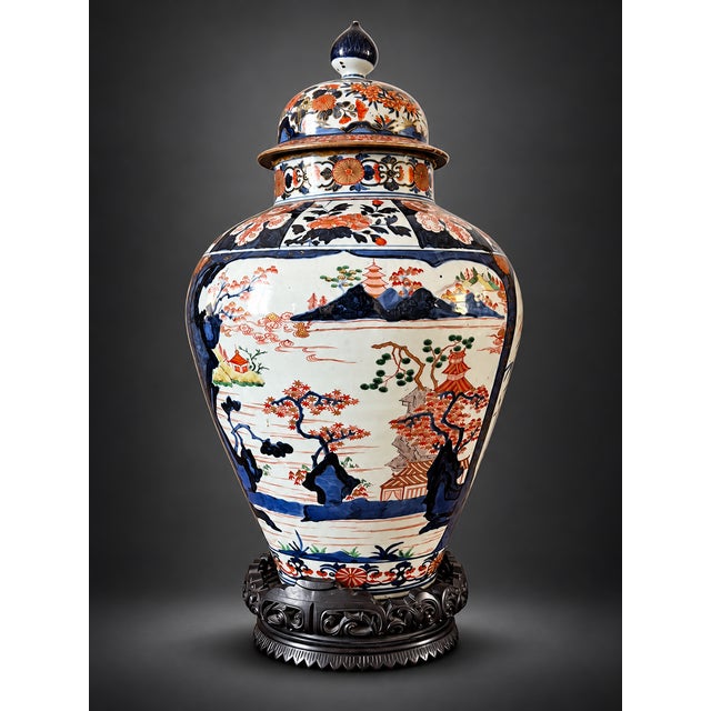 18th Century Japanese Covered Potiche in Arita Porcelain with Imari Decoration, , 1690 For Sale - Image 13 of 13