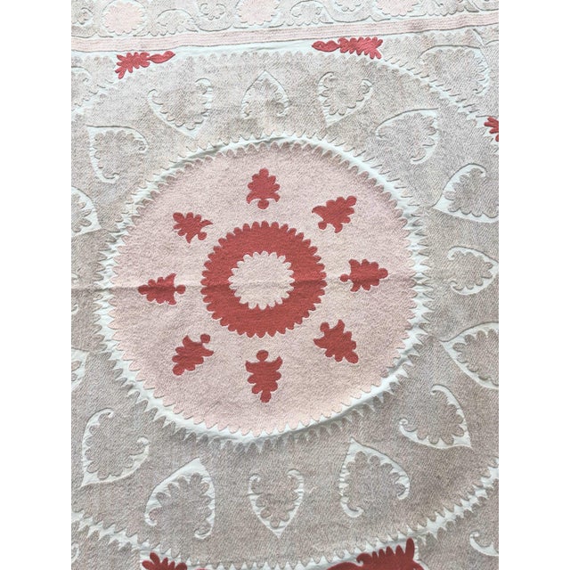 Vintage Suzani from Asian, circa mid-1960s. Dimension; 57'' x 62'' inches / 145 x 157 cm / 4'9'' x 5'2'' Material: 100%...