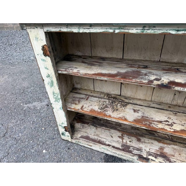 Early 20th Century Antique Victorian Style Painted Open Shelving Unit Bookcase For Sale - Image 5 of 14