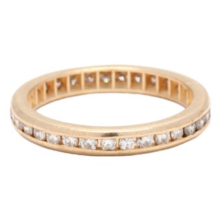 0.50ctw Diamond Band Ring, 14 Yellow Gold, Ring Size 6, Stackable For Sale