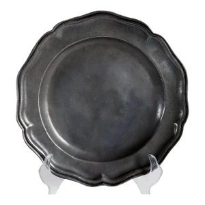 Continental Pewter Wavy Edge Multi-reed Plate