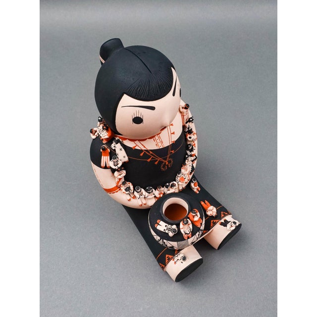 Dena Suina Cochiti Pueblo New Mexico Storyteller 30 Children Pottery Sculpture For Sale In Miami - Image 6 of 8