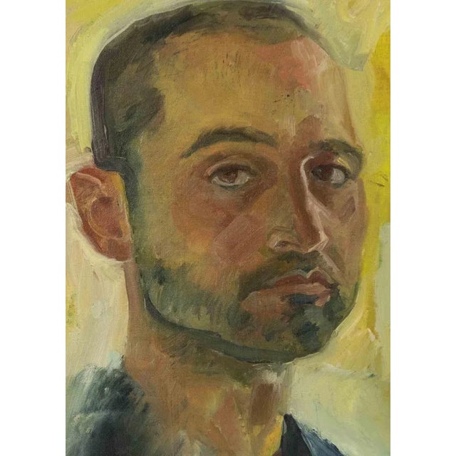 Modern Anastasia Kurakina, Male Portrait, Original Oil on Canvas, 2011 For Sale - Image 3 of 4
