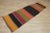 Mid-Century Modern 1960s Scandinavian Natural Wool Colorful Striped Kilim Runner Rug For Sale - Image 3 of 7