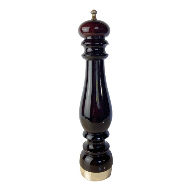 Vintage Chiarugi 1952 "Elite" Wood Pepper Mill, Made in Italy — Florence For Sale