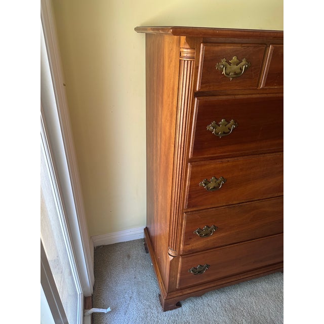 L. & J. G. Stickley 7-Drawer Georgian Dresser in Cherry For Sale In Los Angeles - Image 6 of 11