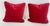 Pair of Burgundy Red Cotton Velvet Throw Pillows with Down Inserts For Sale - Image 9 of 10
