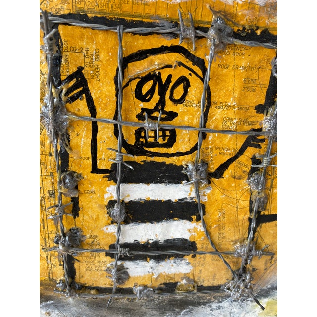 Modernistic Painting in the Manner of Jean-michel Basquiat, Circa 1980 For Sale - Image 11 of 12