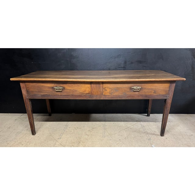 Antique French Console Table in Chestnut, 1800 For Sale - Image 3 of 18