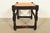 Wood Berkey & Gay Style Antique English Jacobean Carved Walnut and Cane Stool or Ottoman, Circa 1920s For Sale - Image 7 of 8