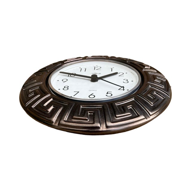 Transparent Grey Ceramic Wall Clock, Atlanta, Germany, 1980s. For Sale - Image 8 of 12