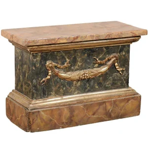 18th Century Italian Marbleized Pedestal
