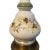 Mid-Century Modern Vintage Ceramic Fall Leaves Avacado Greedn & Cream Table Lamps - A Pair For Sale - Image 3 of 4