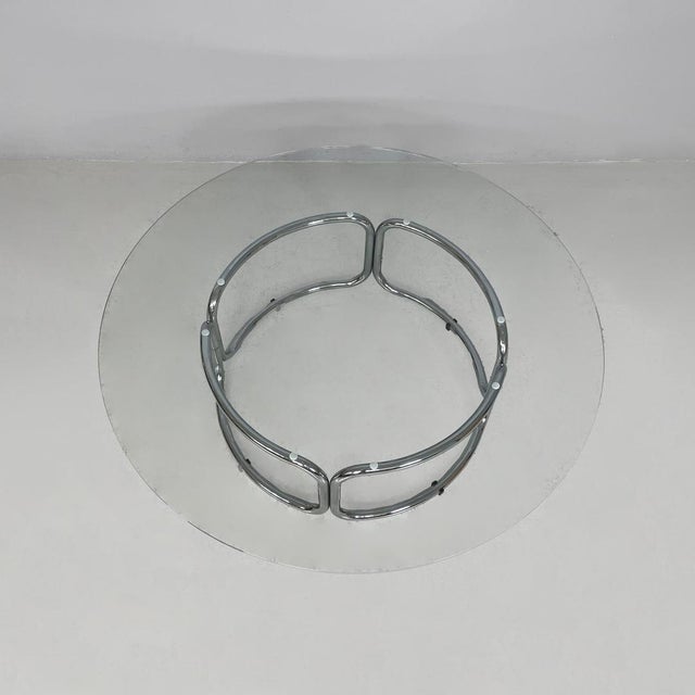 Italian Modern Coffee Table in Steel and Glass, 1970s For Sale - Image 4 of 13
