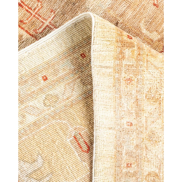 Eclectic, One-of-a-Kind Hand-Knotted Area Rug - Orange, 8' 4" x 11' 5" For Sale In New York - Image 6 of 8
