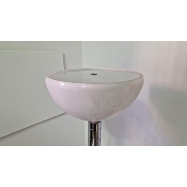 Silver Glass and Metal AM/AS Floor Lamp by Franco Albini and Franca Helg for Sirrah, 1970s For Sale - Image 8 of 14