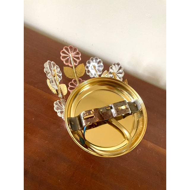 Pink Flower Wall Sconce, Italy, 1990 For Sale - Image 9 of 10