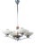 Art Deco Chandelier in Chromed Steel, Beech and Opal Glass, Czech, 1920s For Sale