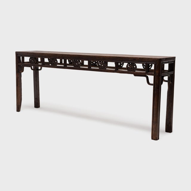 Traditional Chinese Dragon Flower Altar Console, C. 1850 For Sale - Image 3 of 6