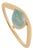 Natural 1ct Paraiba Tourmaline Soltaire Ring Size 8 Wave Band in 18k Solid Gold For Sale