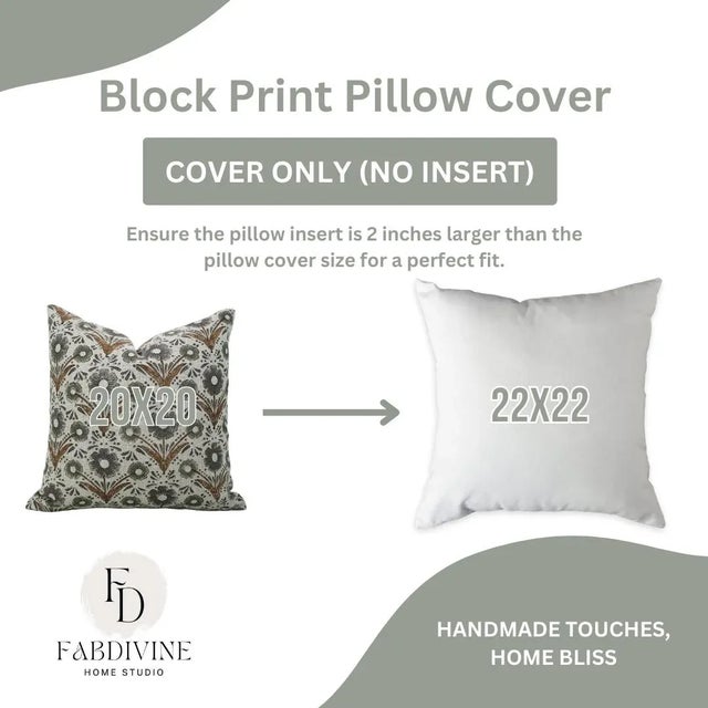 Not Yet Made - Made To Order Fabdivine Linen Cushion Cover 16x16 Inch - Vanshika For Sale - Image 5 of 5