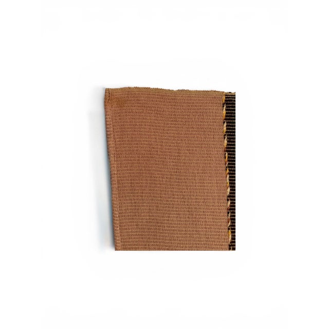 Textile Vintage Mid-Century Earth Tone Striped Woven Throw Blanket For Sale - Image 7 of 7