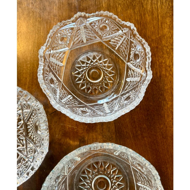 American Brilliant Nappy Bowls - Set of 3 For Sale - Image 6 of 12