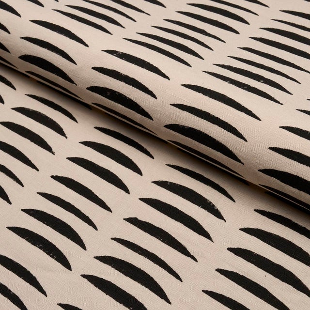 Schumacher SAMPLE - Schumacher X Hadiya Williams Parable Hand Block Fabric In Charcoal For Sale - Image 4 of 4