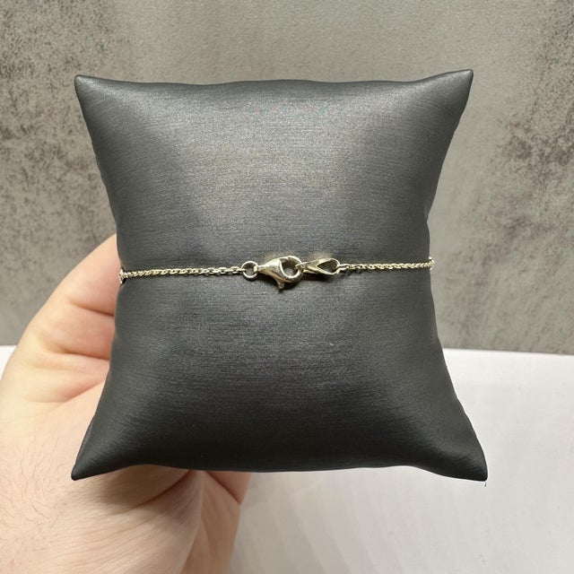 Contemporary Diamond Station Bracelet in 14kt Yellow Gold – 0.22ctw, 7in, New For Sale - Image 3 of 4