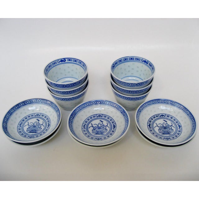 Chinese Rice Grain Cups & Plates 12 Pieces Chairish
