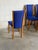 Wood Mid 20th Century Set of 8 Danish Modern Skovby Teak Dining Chairs in Blue Upholstery For Sale - Image 7 of 10