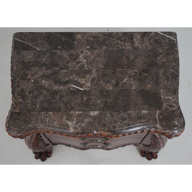 Stone Pair of Marble Top Nightstands For Sale - Image 7 of 18