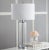 Velma Modern Table Lamp in Clear & Off White - a Pair For Sale - Image 4 of 8