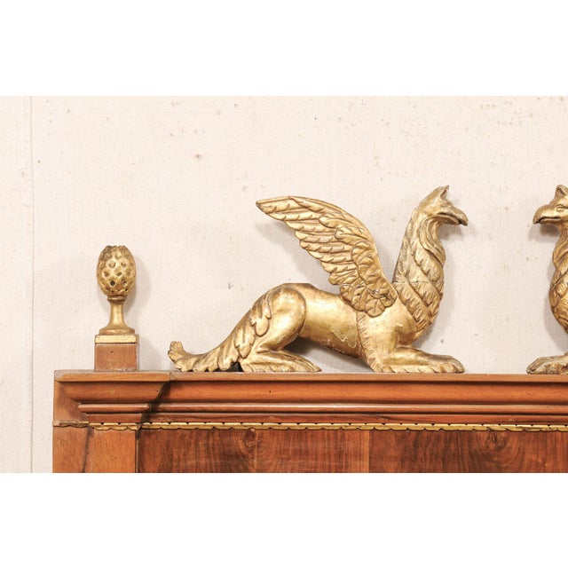 Early 19th Century French Heavily Antiqued Mirror W/Griffins For Sale - Image 4 of 12