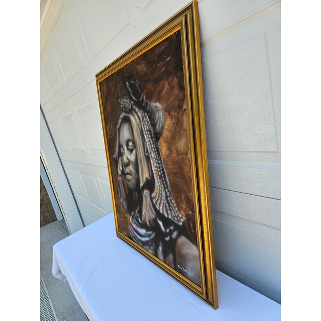 "Himba Woman" Oil on Canvas by Gavin Collins For Sale - Image 6 of 12