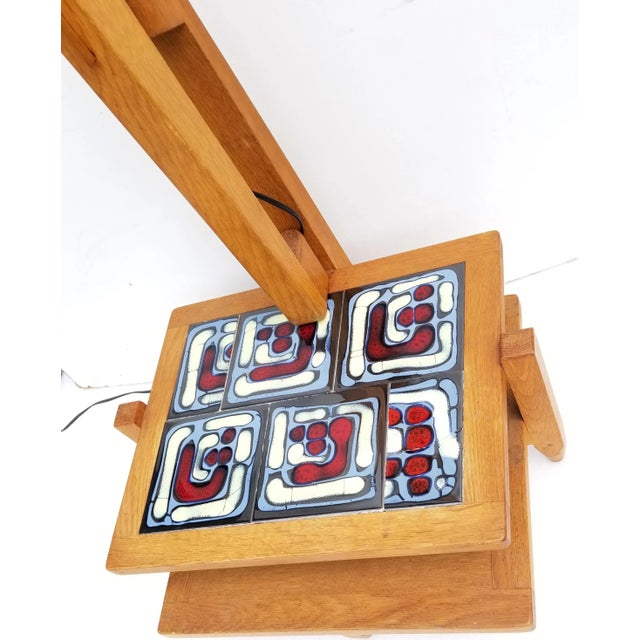 Guillerme & Chambron French Oak Floor Lamp For Sale In Miami - Image 6 of 11