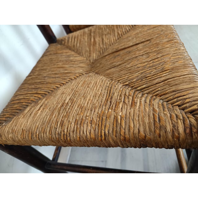 Rustic Straw Chairs, Set of 4 For Sale - Image 15 of 18