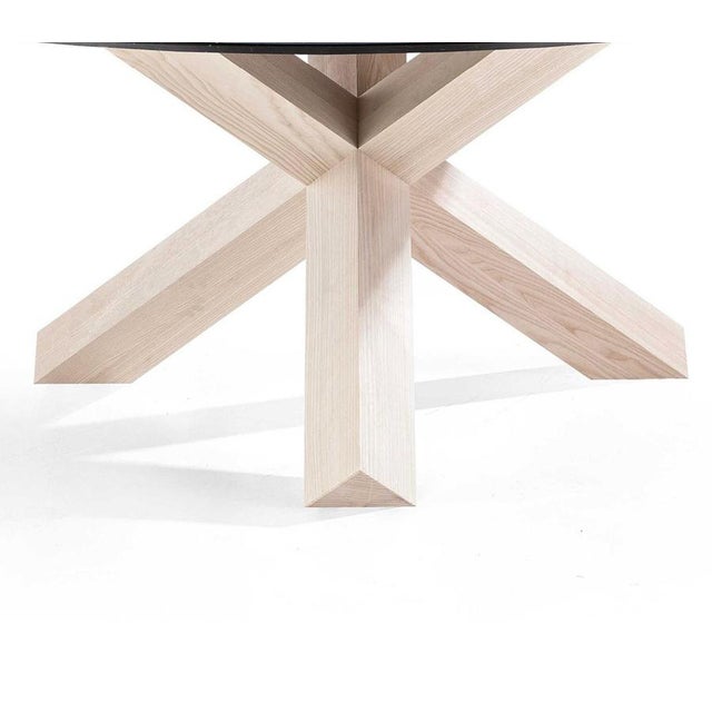 Wood La Rotonda Table in Wood and Glass by Mario Bellini For Sale - Image 7 of 10