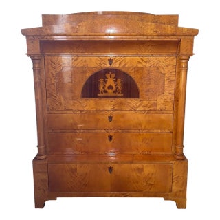 19th Century Biedermeier Secretary Desk With Secret Compartments For Sale